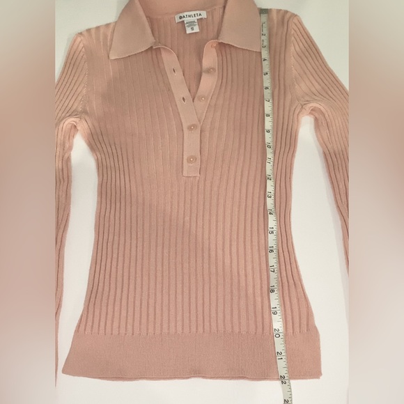 Athleta Sweet Bay Henley Sweater Light Pink Size XS - Picture 7 of 8